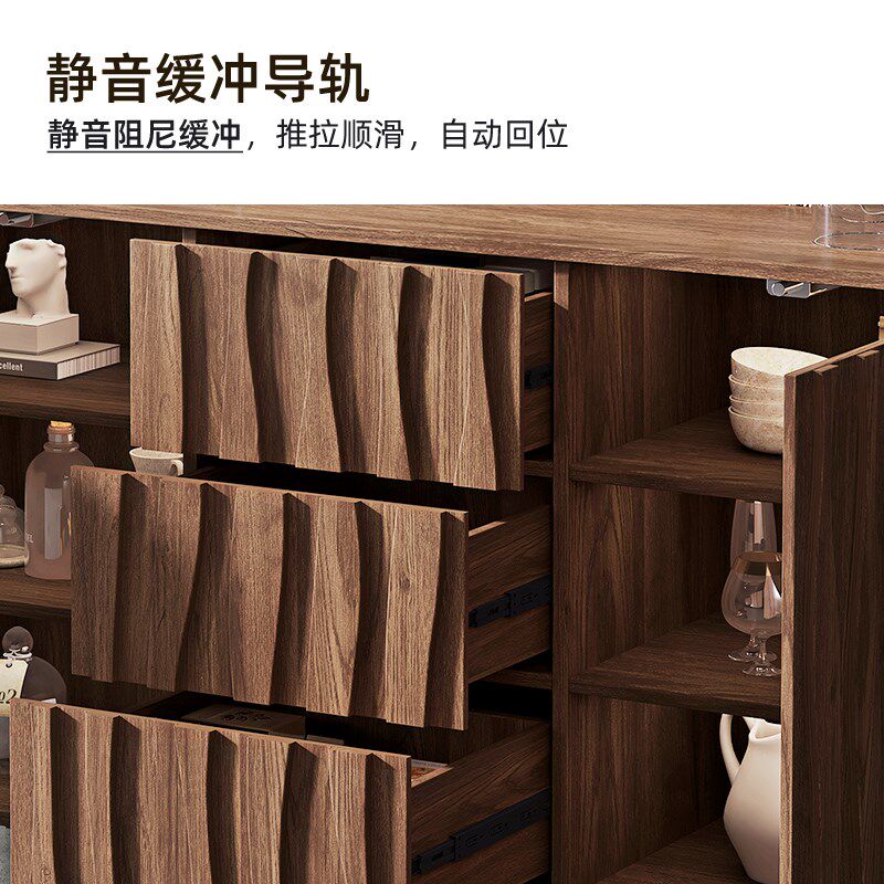 新中式复古吧台餐边柜一体沙发靠背高脚玄关隔断柜咖啡长条桌中古