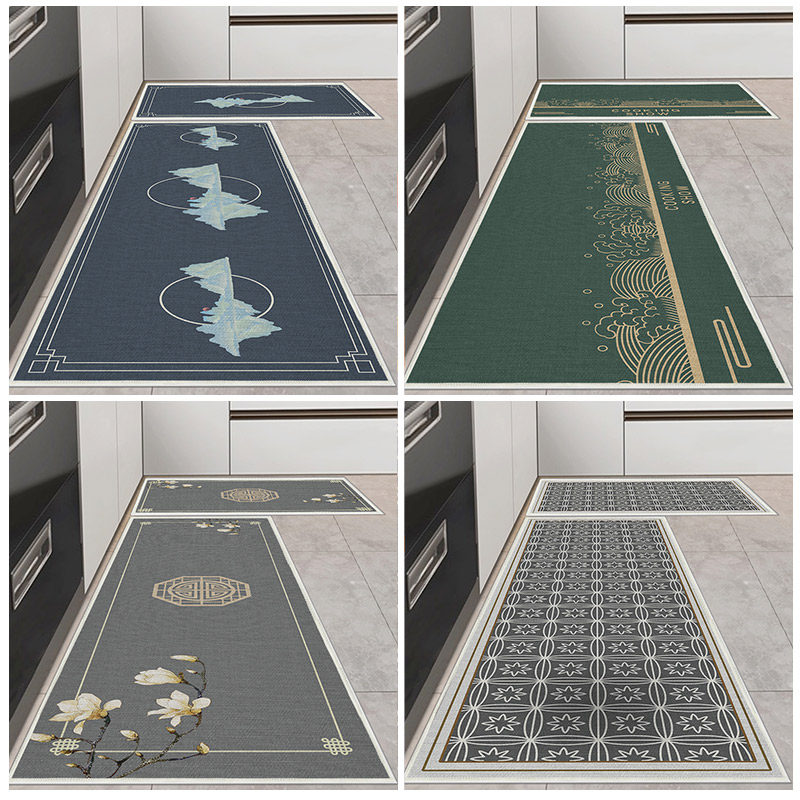 新中式厨房地垫家用吸水吸油防滑垫长条防水防油耐脏脚垫门垫地毯,居家布艺,家用脚垫,淘宝优惠券,粉丝福利购,淘宝优惠卷