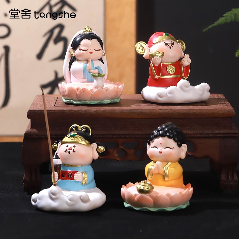 欢喜神仙香插盘香座线香创意可爱如来佛祖观音财神文昌君香立香器