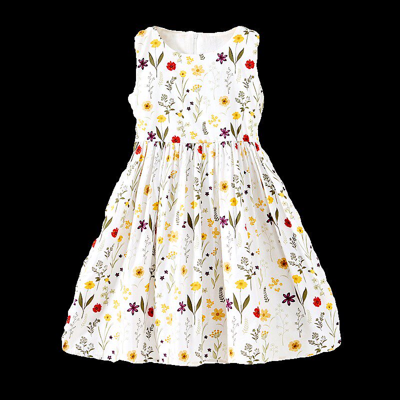 4女童碎花连衣裙5夏装6中大童7夏季8小女孩9纯棉无袖背心裙子12岁
