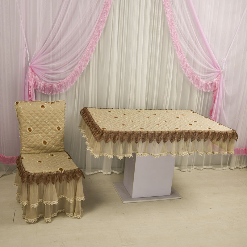 定制餐桌椅子餐椅垫桌椅套家用椅背全桌布加棉防滑布艺防尘罩定做