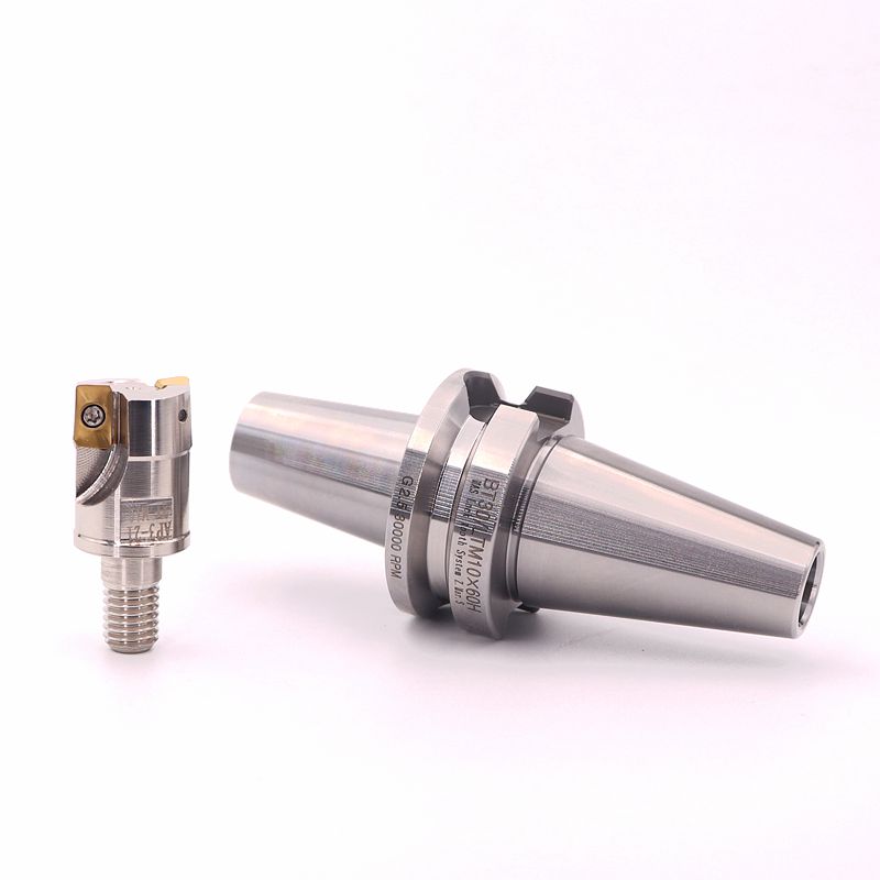 锁牙刀柄BT30 BT40 BT50平面M6 8 10 12螺纹头可换式抗震锁牙刀柄