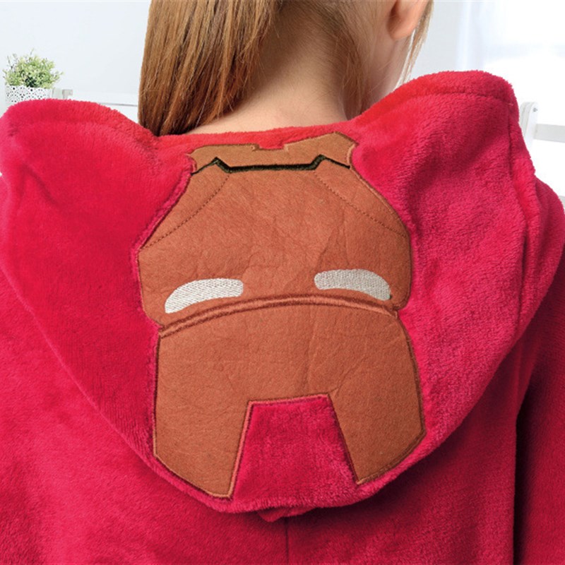 复仇者联盟 钢铁侠卡通连体睡衣可爱cos动漫男女家居服珊瑚绒表演