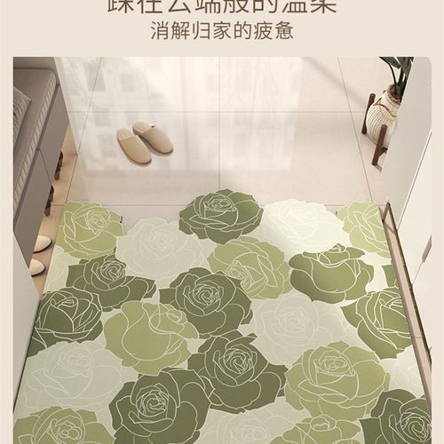 入户门地垫pvc可擦免洗进门门口门垫家用玄关脚垫可裁剪皮革地毯