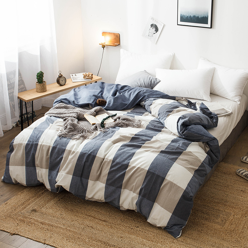 全棉水洗棉被套单件90x100x135x120x190x150x200单双人被罩订做