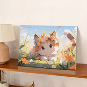 猫咪数字油画diy无聊手作解闷手工简单填充丙烯油彩画画2023新款