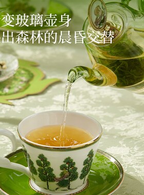 布兰兔绿野仙踪骨瓷子母壶玻璃泡茶壶陶瓷茶具单人茶壶泡茶家用