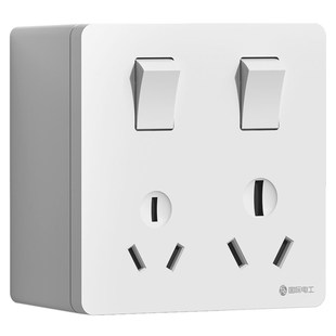 86型大功率10A+16A空调热水器插座面板带独立控制开关六孔三三插