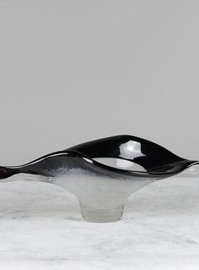 现代约尖嘴鱼TB644357型玻璃果盘楼摆软装饰品售件部样板间客厅餐