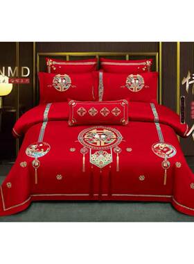 实体婚庆棉长绒四件棉套加床大单款IMQ全床上用品