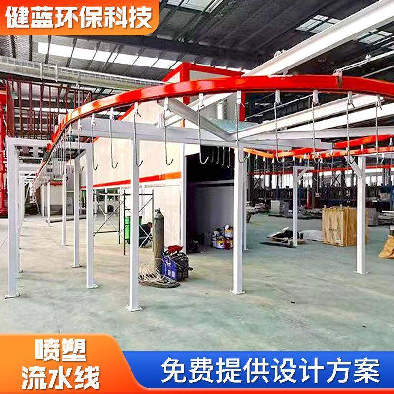 自喷塑流水线涂喷装环保设塑备粉系统全动喷涂BZC流水线喷流水线