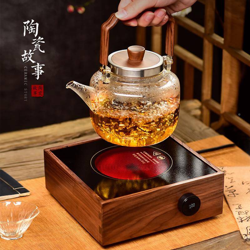 烧胡桃木煮电陶炉家用10-UHLMC小型煮茶能器茶炉茶水智实木围炉煮