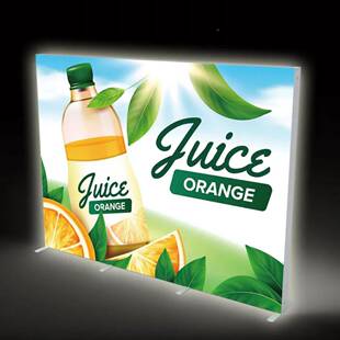 大型立叠地会式单双面卡布灯箱落地发光背板展便706景携式折拉网