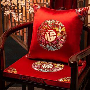 F8新中红木椅子式坐垫防滑客可厅茶凳餐椅坐QEH垫春秋椅H海绵垫拆