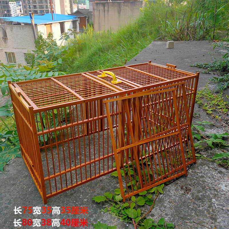 包邮老楠精致竹制作画眉鸟打架攻笼斗鸟笼公笼洗澡笼比赛笼锻炼笼