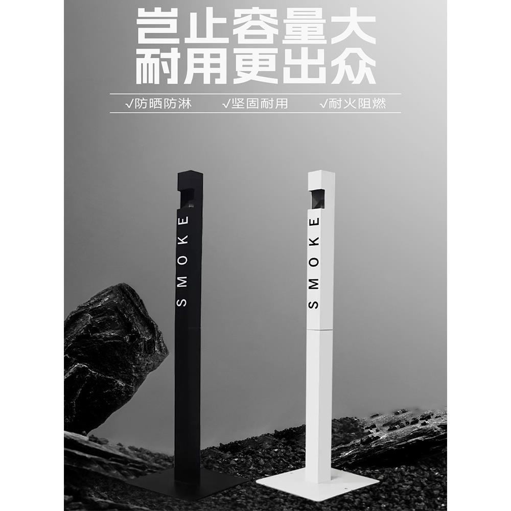 不锈钢方形立式垃圾桶烟头桶灭烟桶灰柱烟灰缸吸烟区悬挂烟头桶