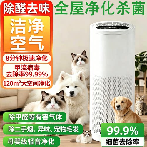 宠物家庭静音除醛除菌除猫毛净化