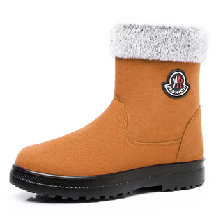 加绒加厚雪地靴保暖一脚蹬休闲棉靴防滑 防寒棉鞋 锦世源鞋 子女冬季