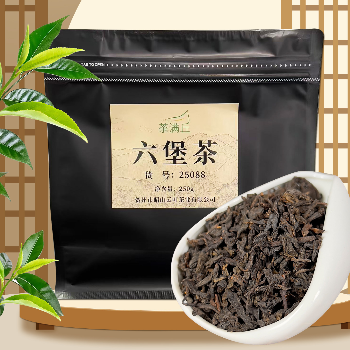 正宗广西梧州六堡茶半斤袋装