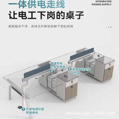 上家具厂销家直办公桌工位员简约4人员工位办海公室职员MXU桌书桌