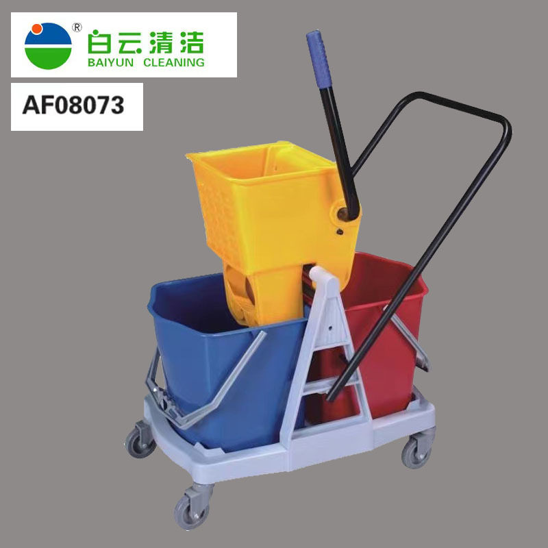 白云双桶手推榨水车拖把桶