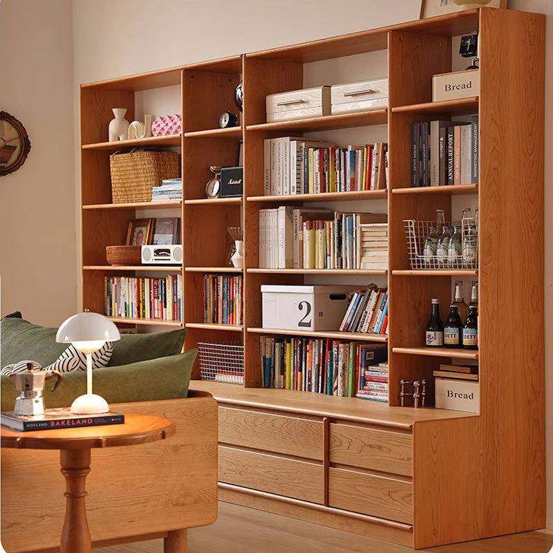 合北美樱桃木书柜书现代日式组书架客厅实木满墙带ZYJ卡座落全地,鲜花速递/花卉仿真/绿植园艺,其它园艺用品,淘宝优惠券,粉丝福利购,淘宝优惠卷