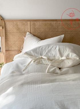 不染原棉头保留TPB棉籽艺单品被套系绳枕套4工8*74单床单床笠