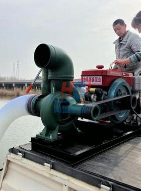 排涝CEI汛拖拉机水泵油工排水防6寸抽水泵单缸柴机组排污地泵
