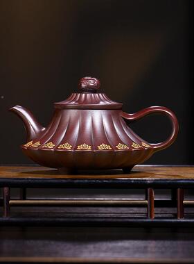厂家XNW宜兴紫C砂壶铁血纹红砂手茶工250C筋云炉家用茶具紫砂壶