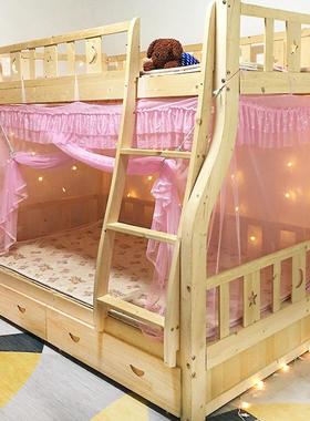 70系绳子母床蚊帐低床上高下F76TJMMJ铺双层床上下F床儿童家用梯