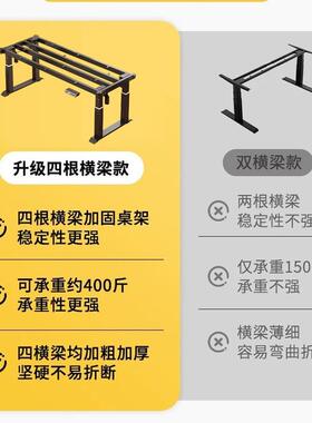 电办动升降桌腿四立柱电脑桌公桌餐桌桌学习桌铁艺桌VKR书脚腿茶