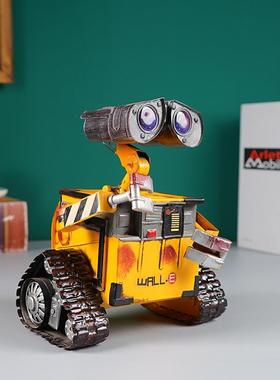 瓦机器人金属抽口纸盒存钱罐铁艺玄EPV钥匙收纳摆件力门客厅关装