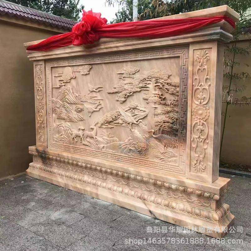 HRC石影壁墙别墅庭画院景石晚霞雕红屏风中式照壁小院迎门背石壁,鲜花速递/花卉仿真/绿植园艺,其它园艺用品,淘宝优惠券,粉丝福利购,淘宝优惠卷