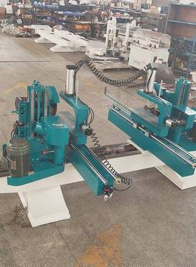 端五双碟开榫机地板公母榫开槽木机械铸件稳73547机气动压料气动工定