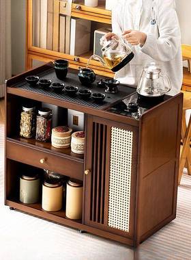 移动小茶桌茶柜家用放阳台泡子茶桌水茶台一型体NUI茶几桌喝茶全