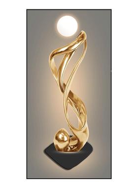 时装来运转玄关画饰入户奢走廊过xwC3256x道抽象挂画楼梯间竖版现