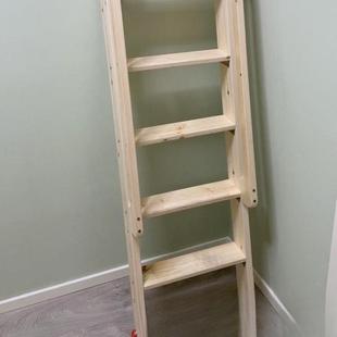 木子梯上铺寝室梯儿童高低床家用直梯扶XFI手梯子实木阁下楼爬梯