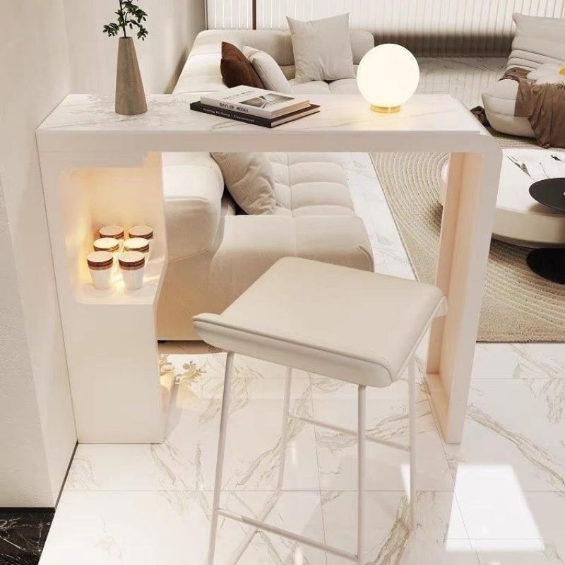 ddWII家休闲迷吧台桌用e小吧你台简约岩板高脚桌长条