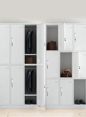 二门更衣柜员工两24门铁皮KKZ柜更衣柜厂家用锁舍储物带柜宿工收