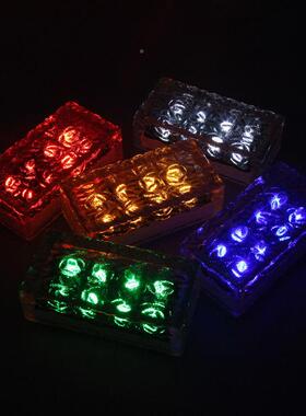 太阳能埋方形冰砖灯庭院感地应防水KFJ地砖灯IP灯67led灯阳太能板