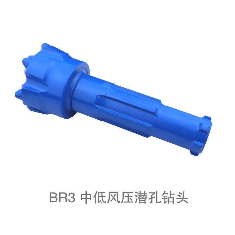 中低YGO风压潜孔头钻配90mm硬质合金球齿弹头破碎凿岩冲3寸击器钻