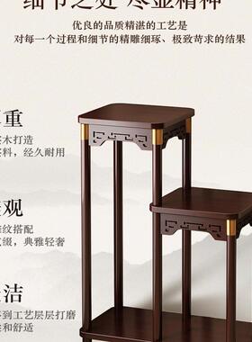 客博古架收景纳花子厅落地式实木中HJY式仿古盆阳台花架盆托架置