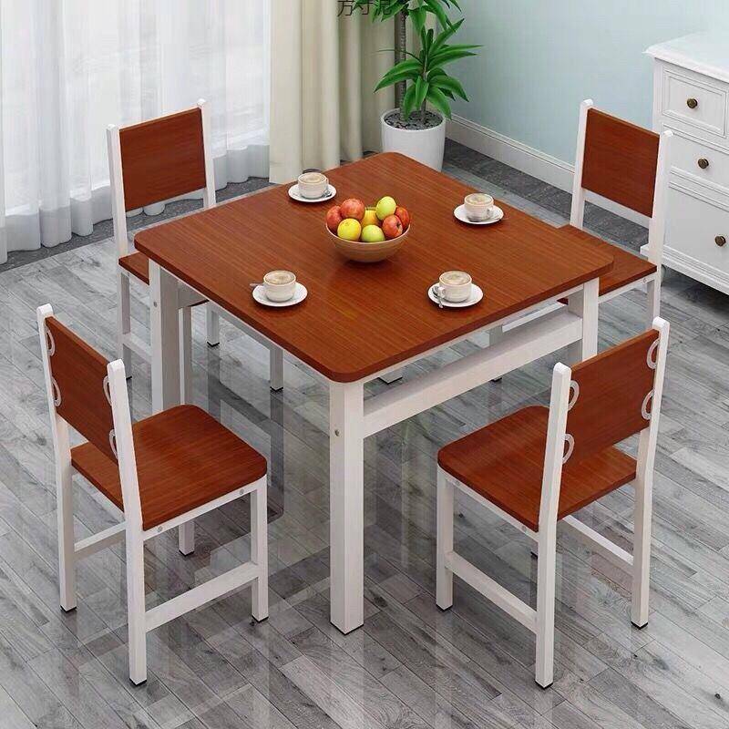 简约正方形餐桌椅家用户型饭小桌简易小店四吃方桌快子餐桌椅LAD