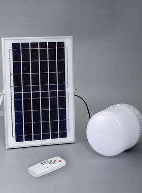 LED太阳能电球IIN充泡灯5档控调光户外防水露营应灯急家遥用可充