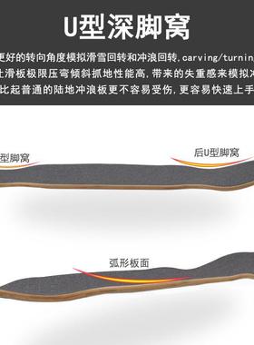滑板板板陆地加冲LEG浪鱼双翘长板速降刷街滑板拿大全面加枫木板