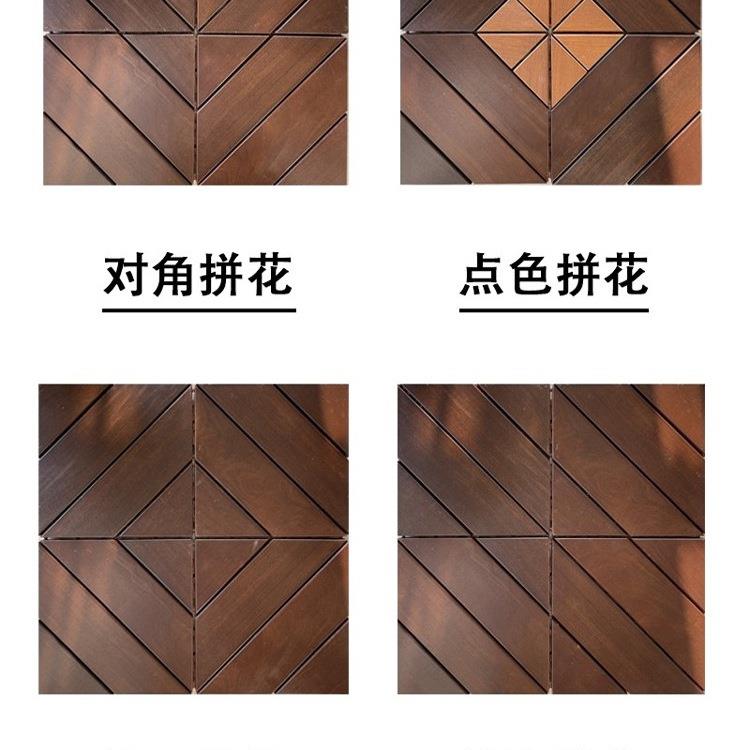 户外露台地CFG院面铺防腐木阳台地板自铺室外铺装地台防水设改庭