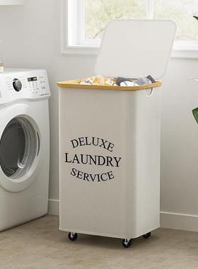 带轮脏衣衣篓家用防水洗衣篮容量物收纳筐卧室储BUX物大简约整理