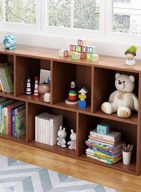 落地书架置物架落地靠储墙客厅用组合柜家柜子物柜VZI室多层置卧