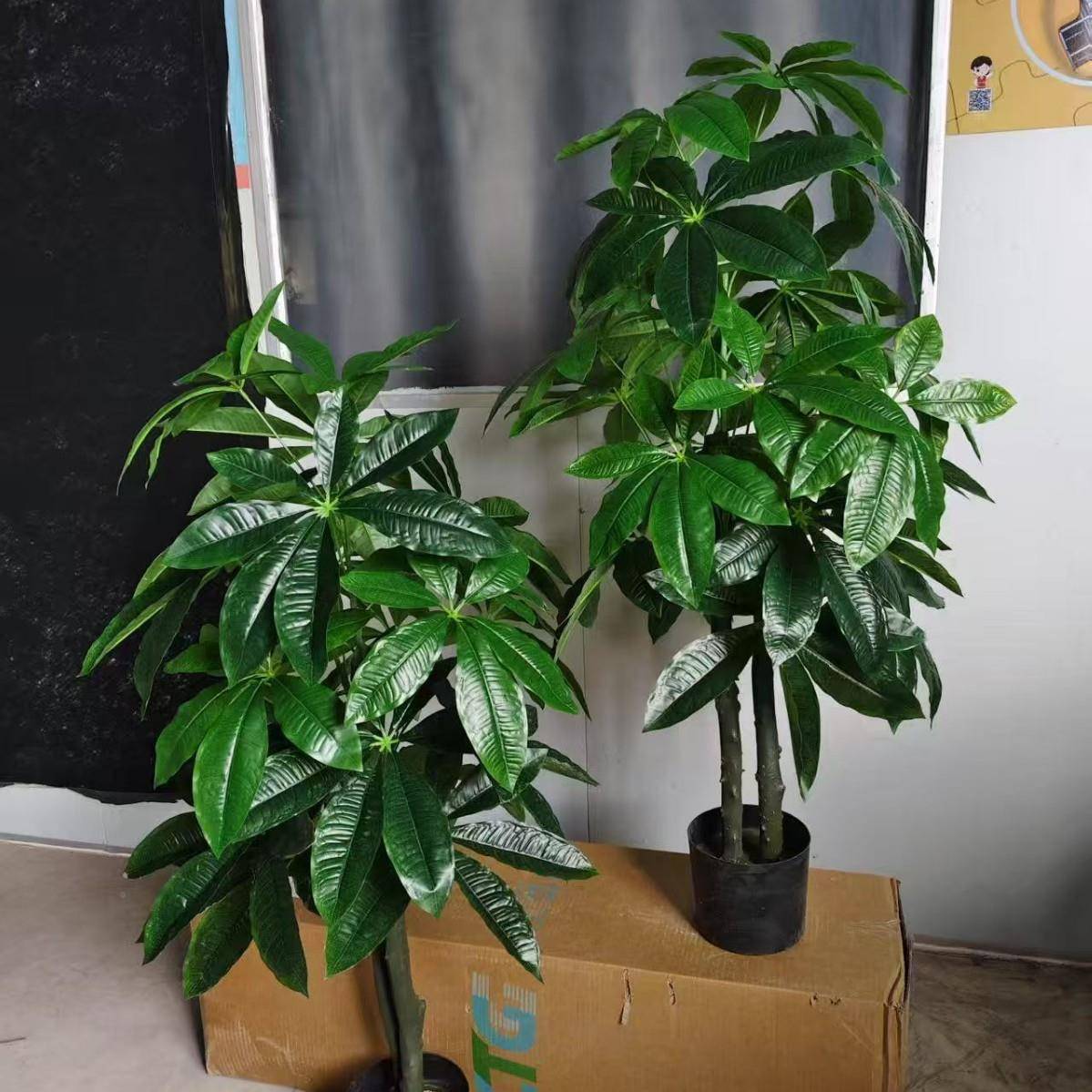 绿仿真发财树盆栽人造假树财树假植室内装饰造OFB景摆件招工厂直