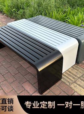 全铁长条凳闲公ZVT园椅户外长椅庭院不锈息钢休靠背座椅商场艺休